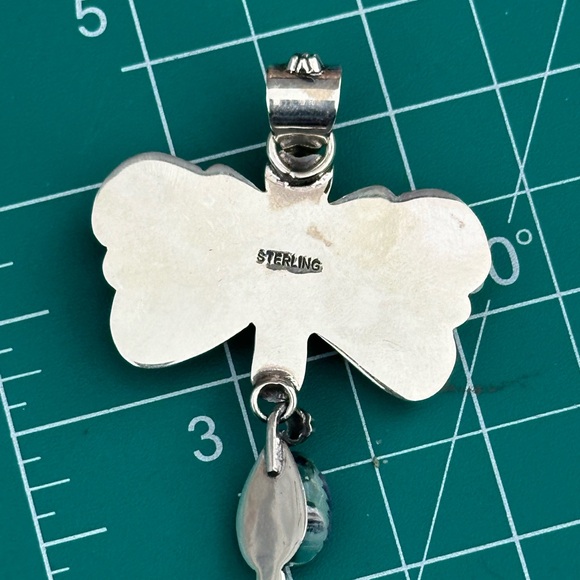 Charoite statement southwestern sterling silver pendant - Picture 6 of 7